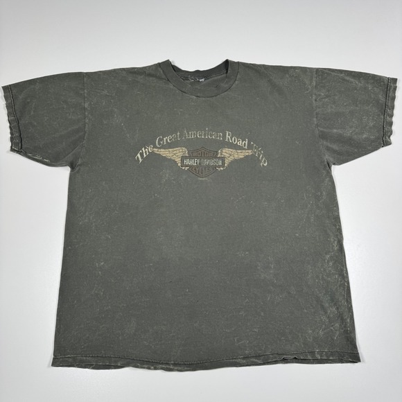 Harley-Davidson Other - VTG 2002 HARLEY DAVIDSON Shirt Puerto Rico - Great American Roadtrip Green XXL